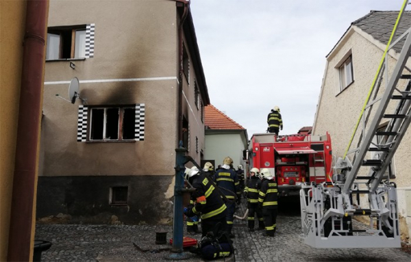 Exploze plynu poškodila rodinný dům v Březnici